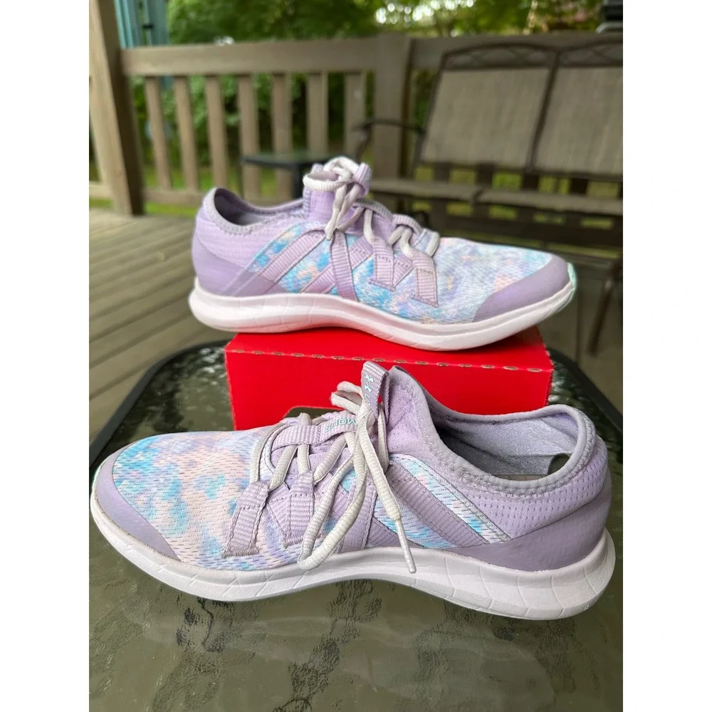 Under Armour Girls Running Shoes‎ Purple Blue Tie Dye Lace Up Sneakers 6Y
